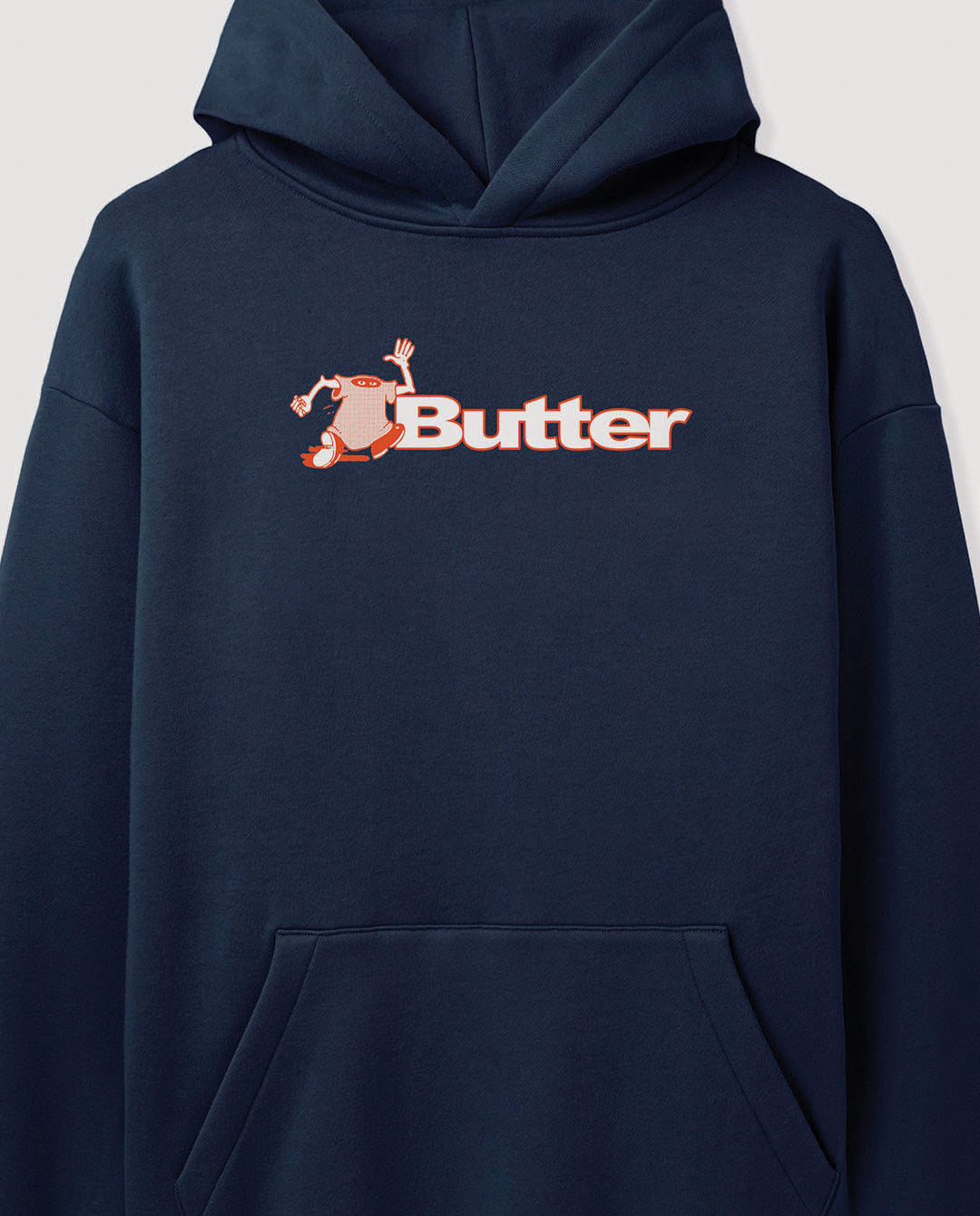 Butter Goods - T-Shirt Logo Pullover Hood - Navy