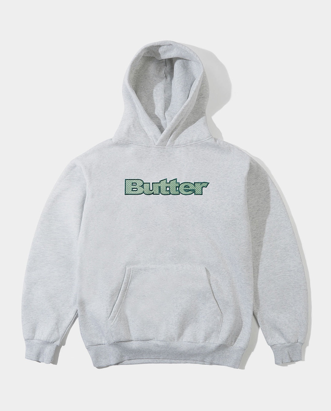 Butter Goods - Textured Logo Pullover Hoodie - Ash Hoodies Butter Goods