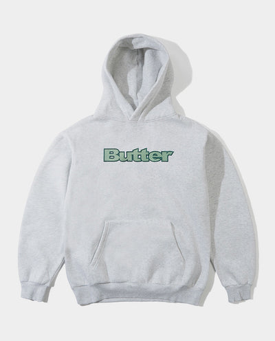 Butter Goods - Textured Logo Pullover Hoodie - Ash Hoodies Butter Goods