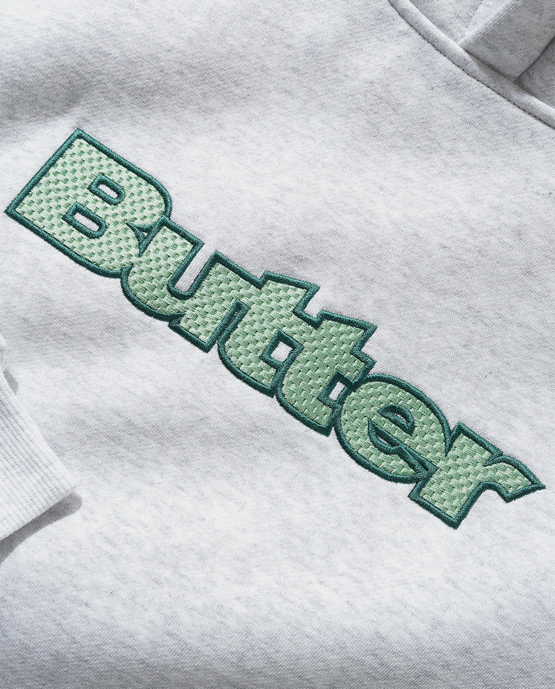 Butter Goods - Textured Logo Pullover Hoodie - Ash Hoodies Butter Goods