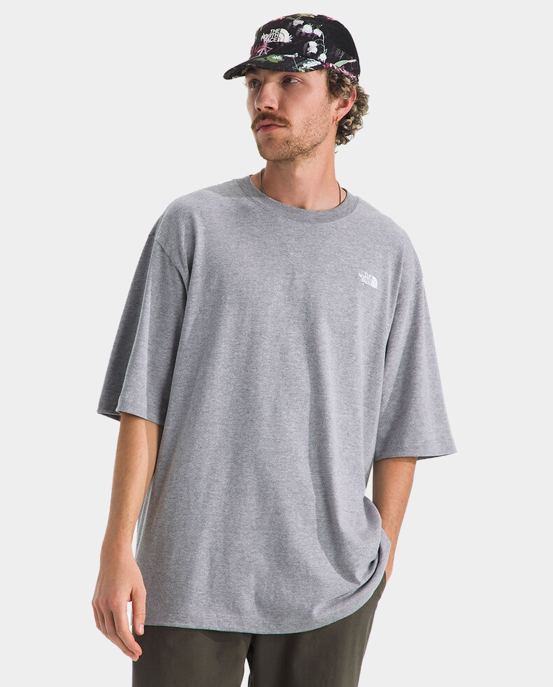 The North Face - Essential Oversized Short Sleeve Tee - Pale Grey Heather T-Shirts The North Face