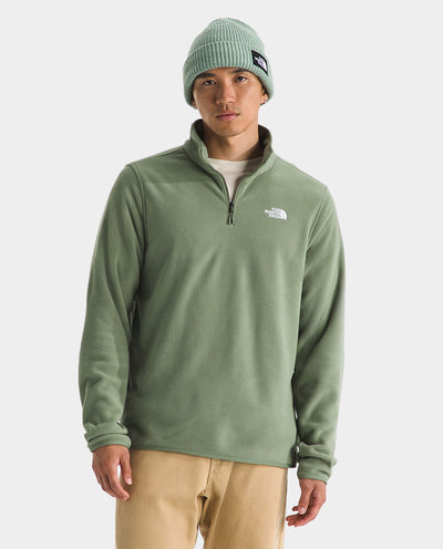 The North Face - Men’s Glacier Fleece Quarter-Zip Jacket - Bark Mist fleece The North Face