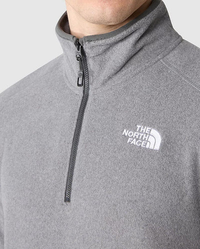 The North Face - 100 Glacier 1/4 Zip Fleece - Grey Fleece The North Face
