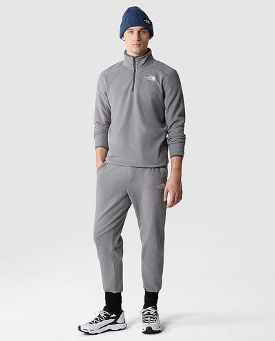 The North Face - 100 Glacier 1/4 Zip Fleece - Grey Fleece The North Face