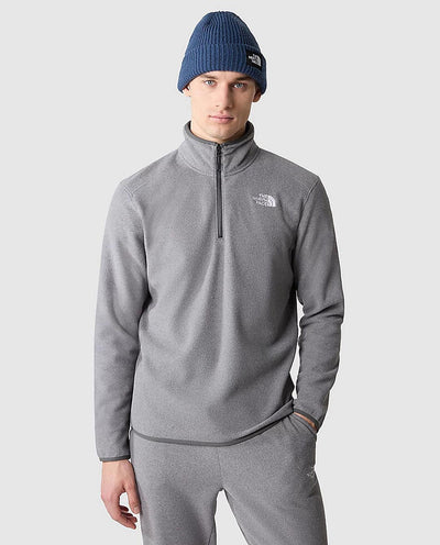 The North Face - 100 Glacier 1/4 Zip Fleece - Grey Fleece The North Face