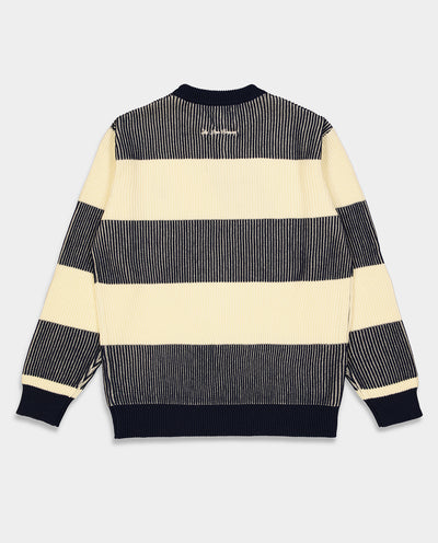 The Loose Company - Pssst Knitted Sweater - Navy/White Crewneck The Loose Company
