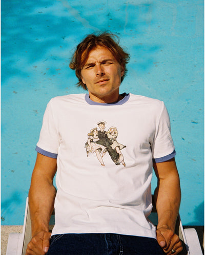 The Loose Company - Sailor Ringer T-Shirt - White/Blue T-Shirts The Loose Company