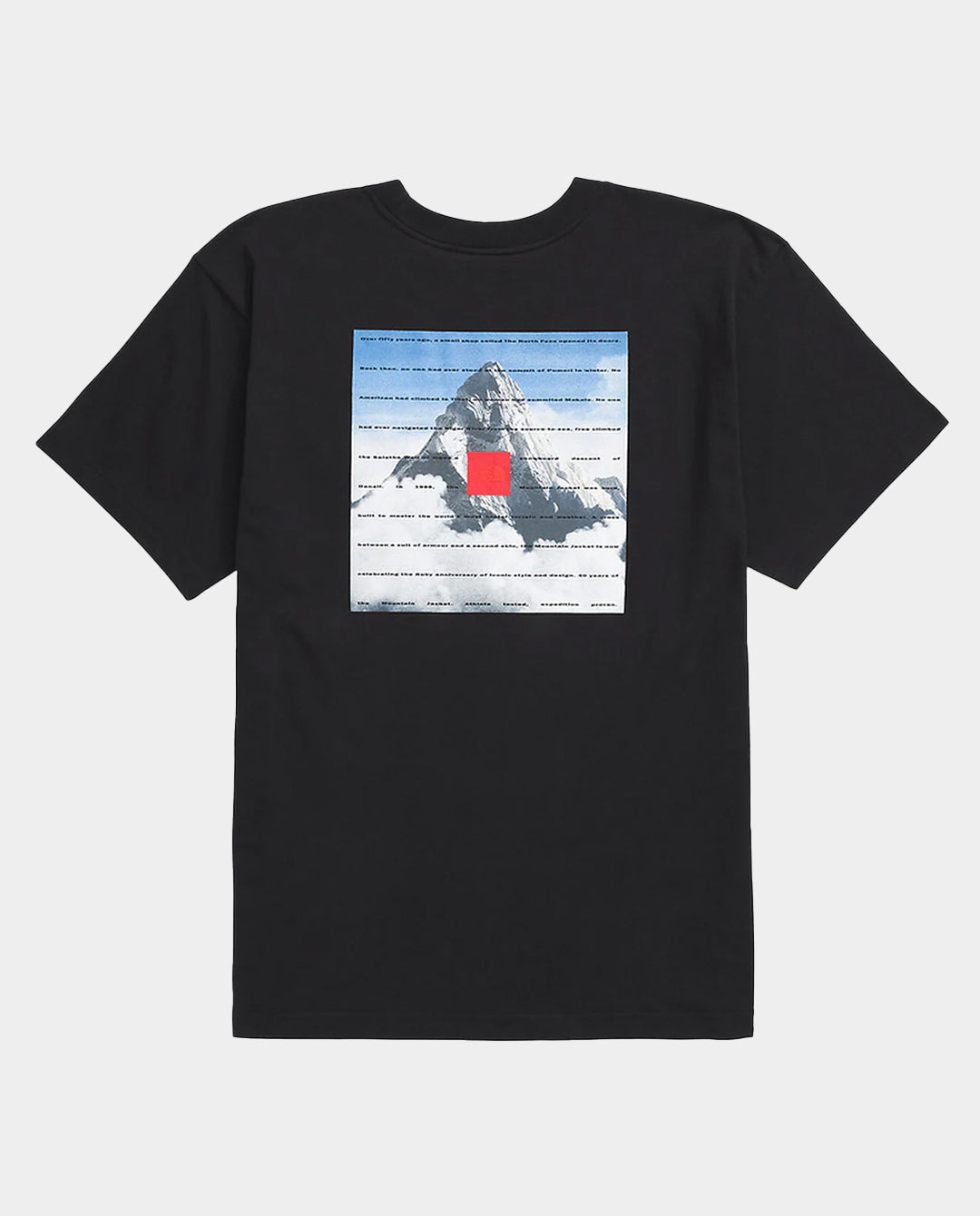 The North Face - Men’s 40th Anniversary Mountain Jacket Heavyweight Tee - Black T-Shirts The North Face