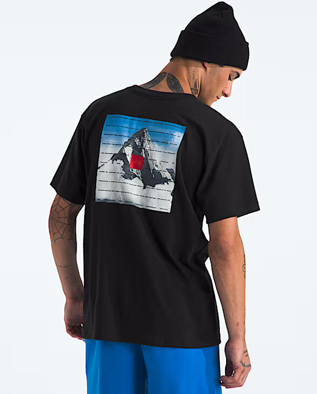 The North Face - Men’s 40th Anniversary Mountain Jacket Heavyweight Tee - Black T-Shirts The North Face