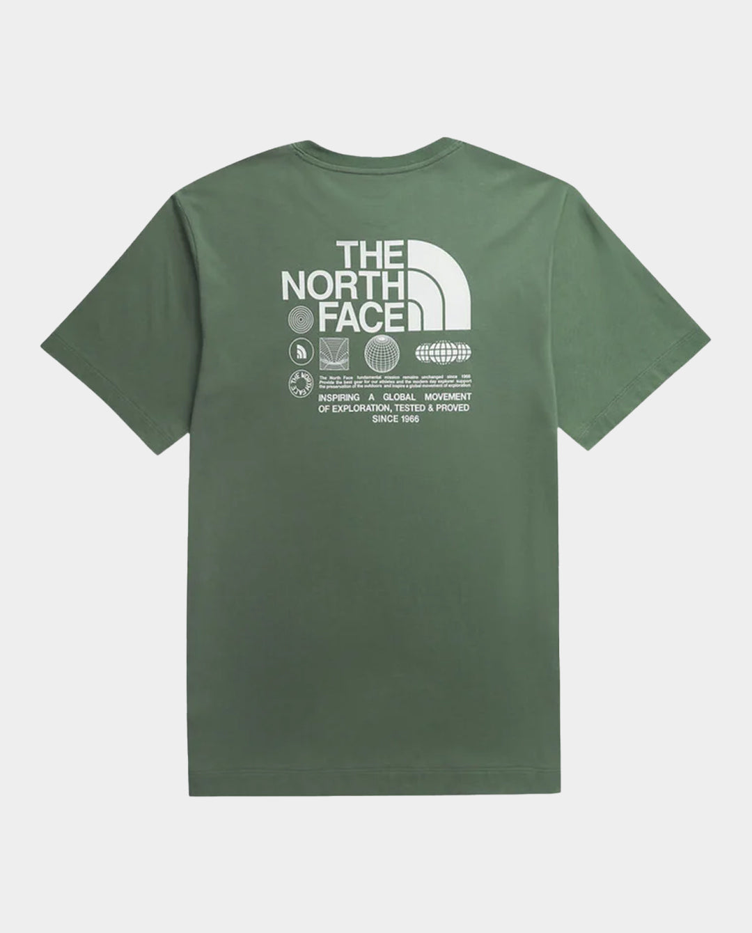 The North Face - Relax Brand Globe T-Shirt - Duck Green T-Shirts The North Face