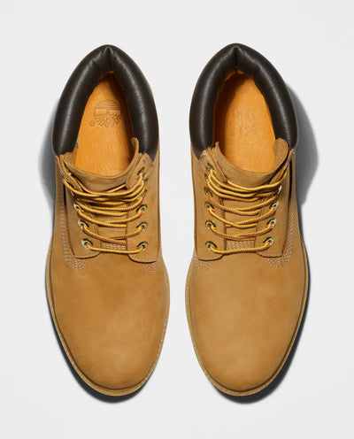 Timberland - Men’s Premium 6-Inch Waterproof Boot - Wheat Nubuck Shoes Timberland