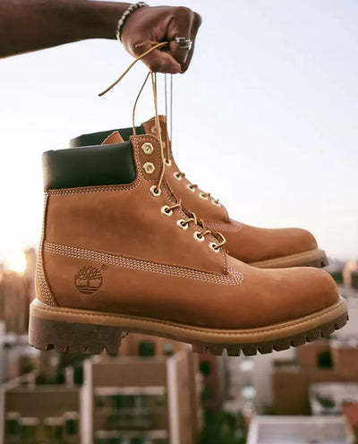 Timberland - Men’s Premium 6-Inch Waterproof Boot - Wheat Nubuck Shoes Timberland