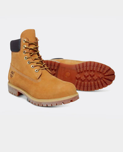 Timberland - Men’s Premium 6-Inch Waterproof Boot - Wheat Nubuck Shoes Timberland