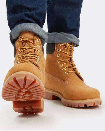 Timberland - Men’s Premium 6-Inch Waterproof Boot - Wheat Nubuck Shoes Timberland