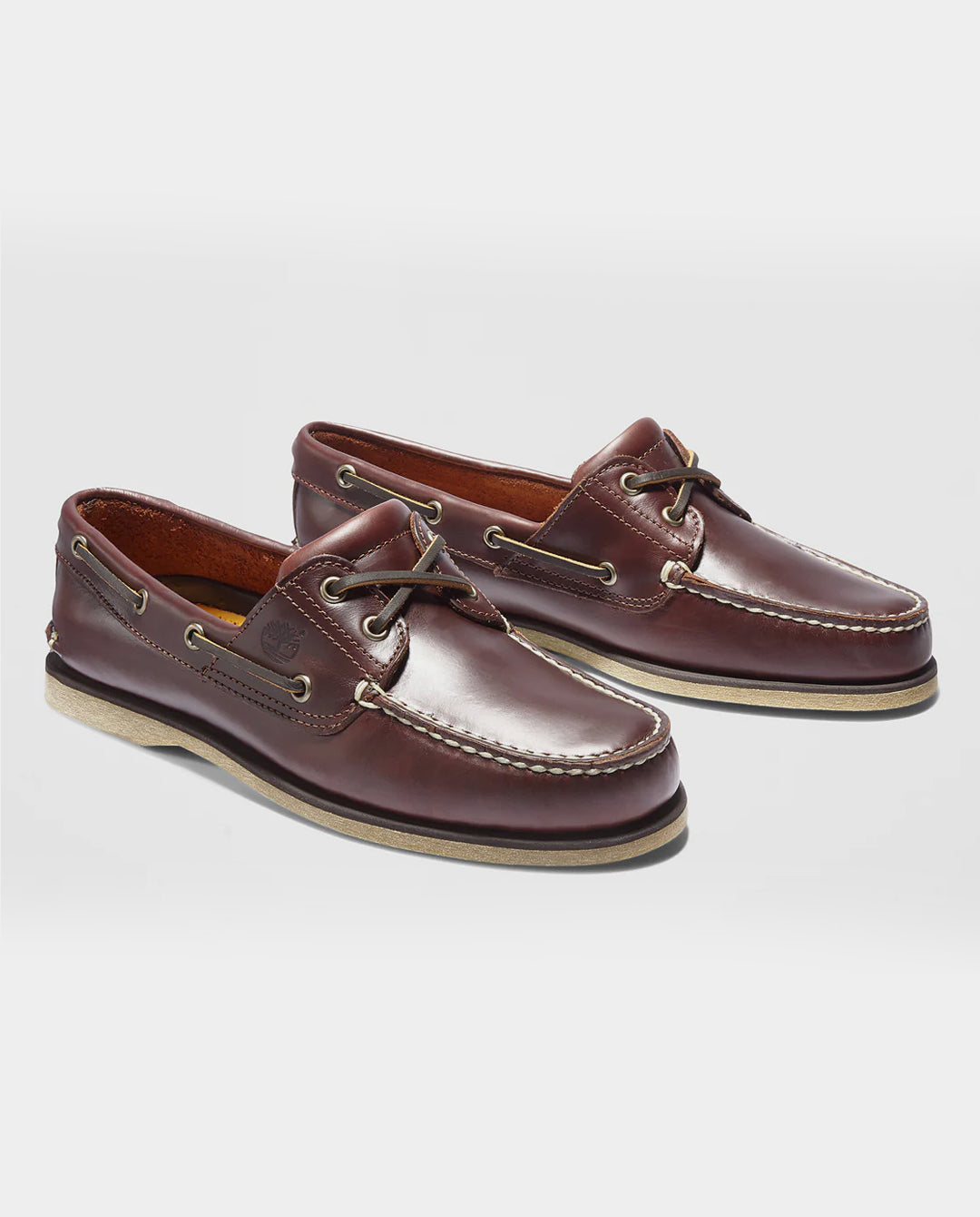 Timberland - Mens Classic 2-Eye Boat Shoe - Medium Brown Full Grain Shoes Timberland