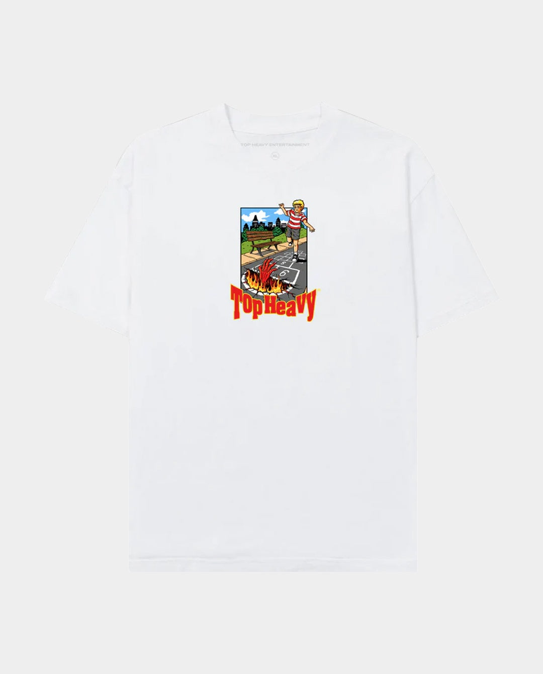 Top Heavy - Hopscotch T-Shirt - White T-Shirts Top Heavy