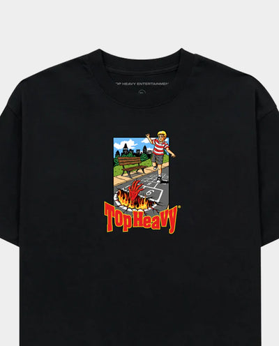 Top Heavy - Hopscotch T-Shirt - Black T-Shirts Top Heavy