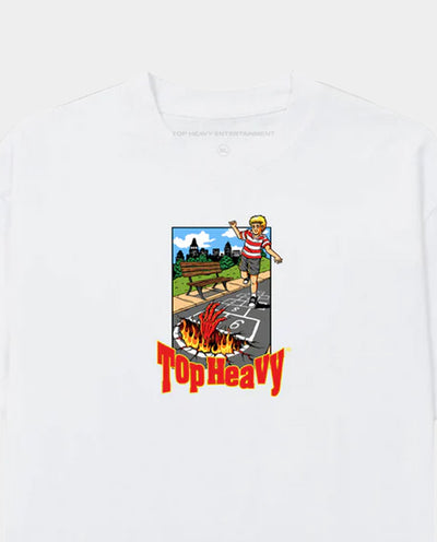 Top Heavy - Hopscotch T-Shirt - White T-Shirts Top Heavy