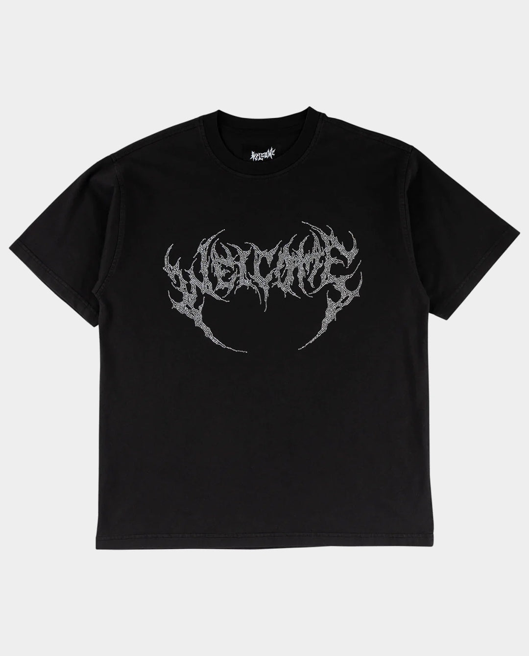 Welcome - Glam Fang Garment Dyed Knit T-Shirt - Black T-Shirts Welcome