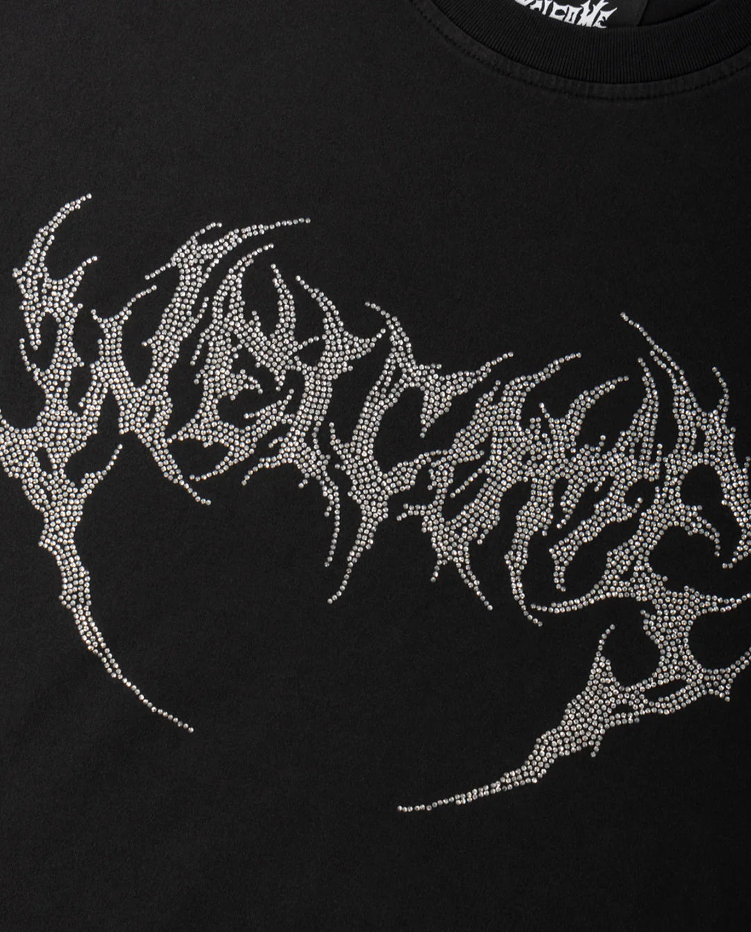 Welcome - Glam Fang Garment Dyed Knit T-Shirt - Black T-Shirts Welcome
