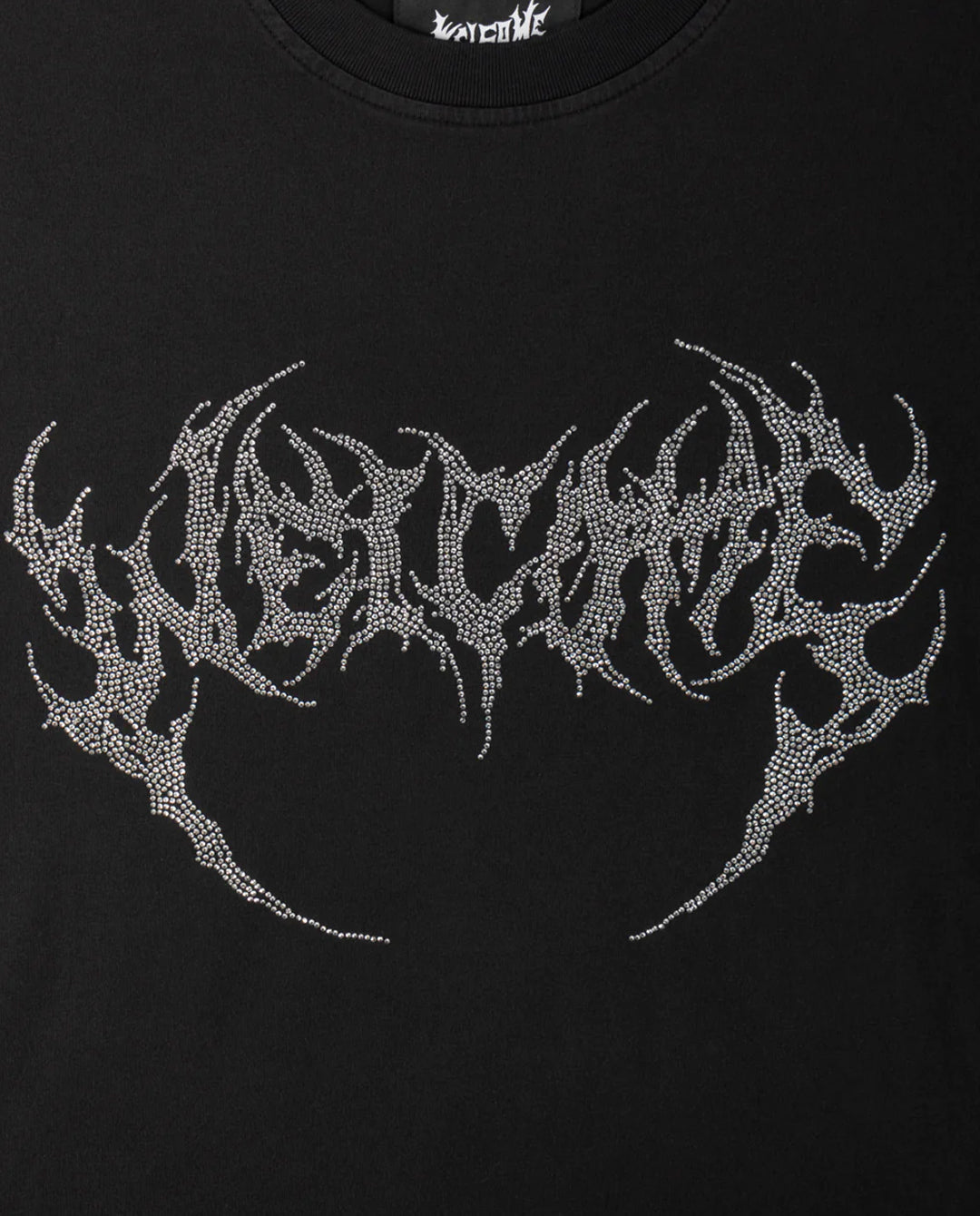Welcome - Glam Fang Garment Dyed Knit T-Shirt - Black T-Shirts Welcome