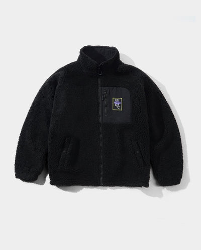 Butter Goods - Wipeout Sherpa Jacket - Black Jackets Butter Goods
