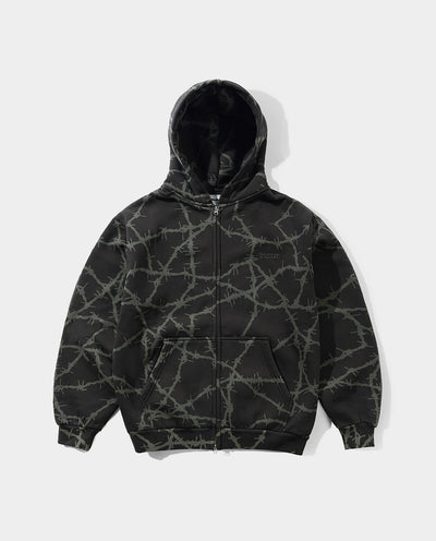 Butter Goods - Wired Zip-Thru Hood - Charcoal Hoodies Butter Goods