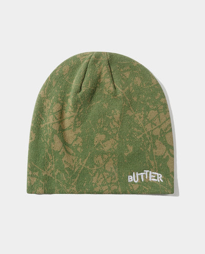 Butter Goods - Woods Camo Skull Beanie - Sage Beanie Butter Goods