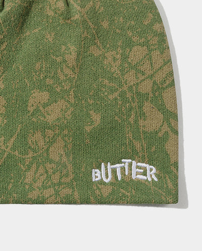 Butter Goods - Woods Camo Skull Beanie - Sage Beanie Butter Goods