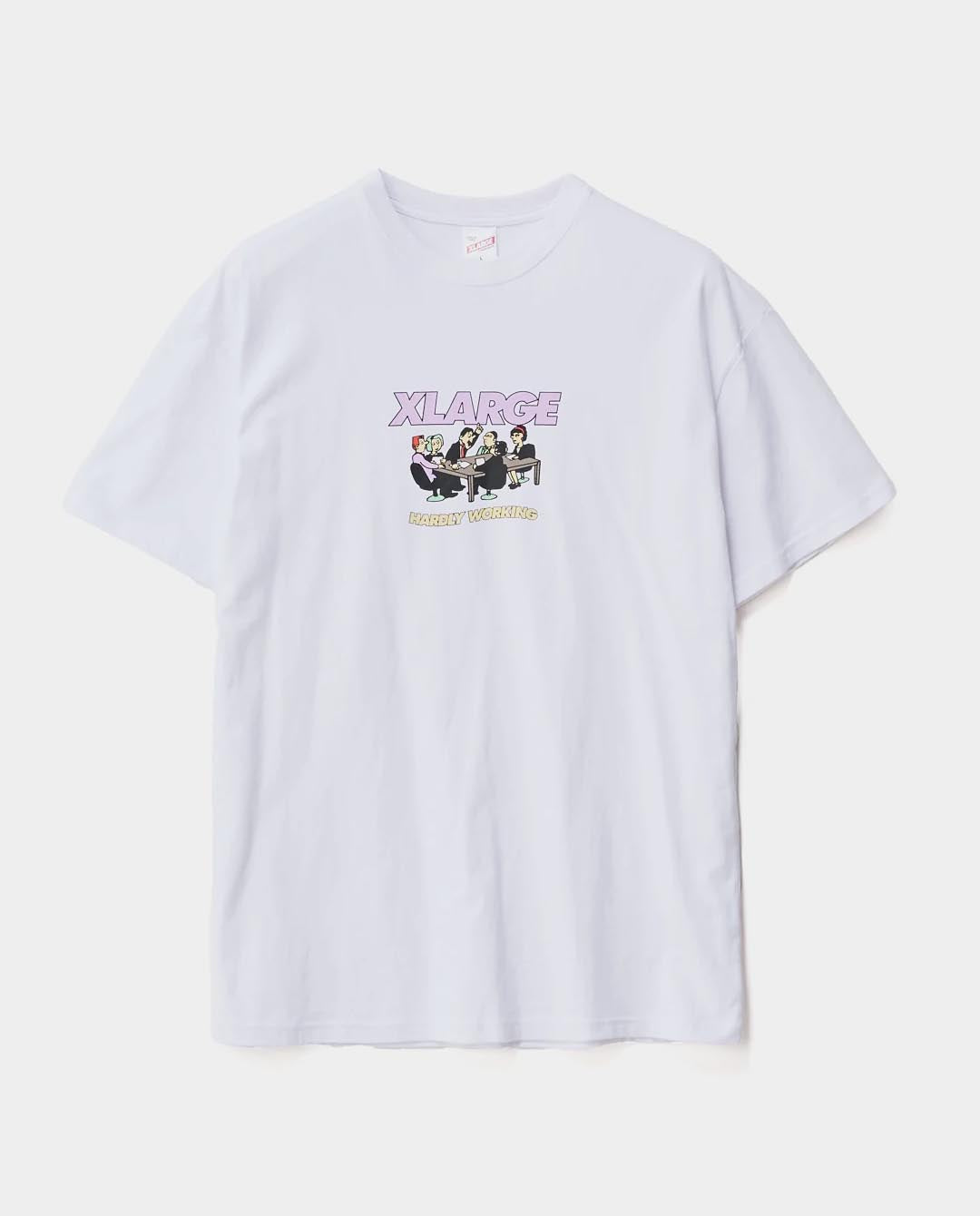 XLarge - Hardly Working T-Shirt - White T-Shirts Xlarge   