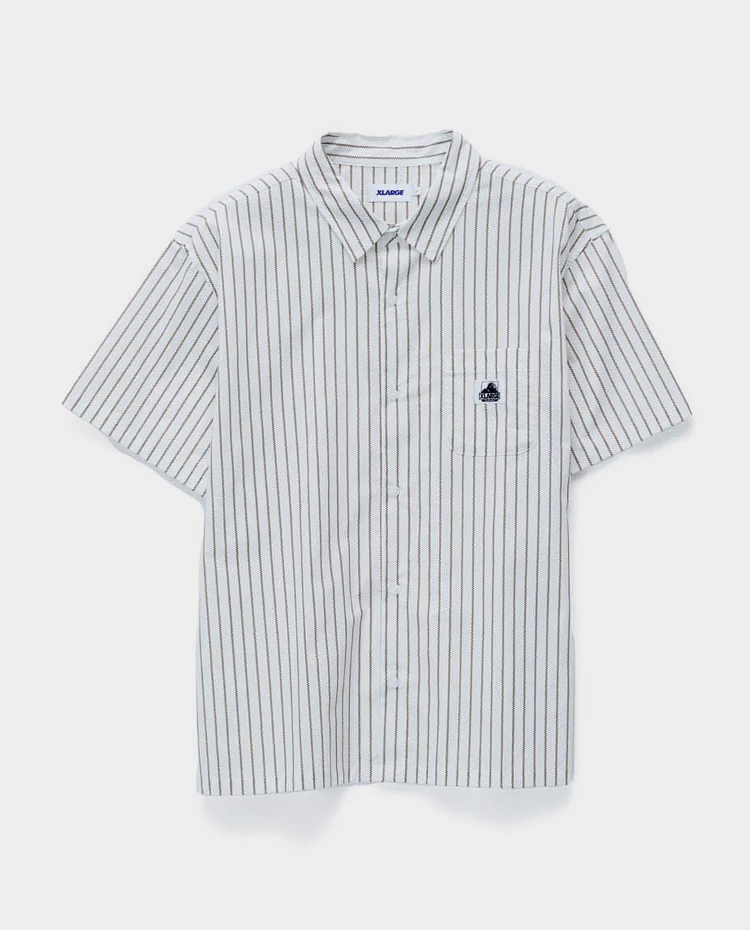 XLarge - Square Stripe Shirt - Coffee Shirts Xlarge