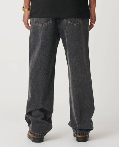 XLarge - Baggy Bull Denim 91 Pant - Washed Black Pants Xlarge