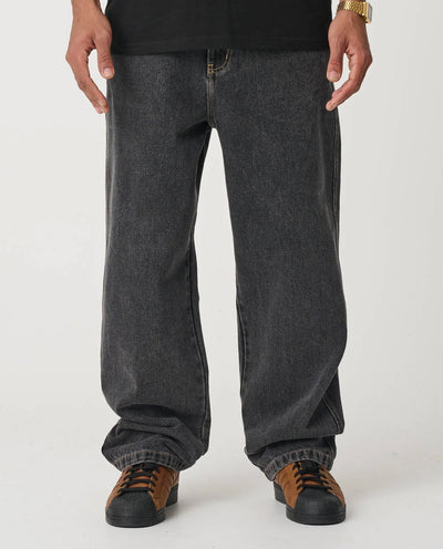 XLarge - Baggy Bull Denim 91 Pant - Washed Black Pants Xlarge