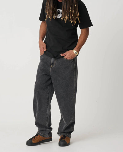 XLarge - Baggy Bull Denim 91 Pant - Washed Black Pants Xlarge