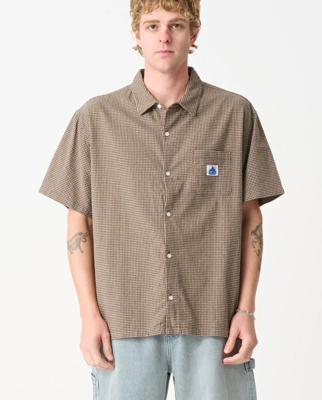 XLarge - Liam SS Shirt - Brown Shirts Xlarge