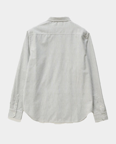 XLarge - Oxford Script Shirt - Olive Stripe Shirts Xlarge