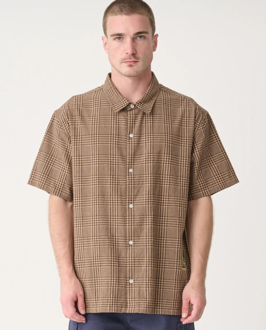 XLarge - Stamp SS Shirt - Brown Shirts Xlarge