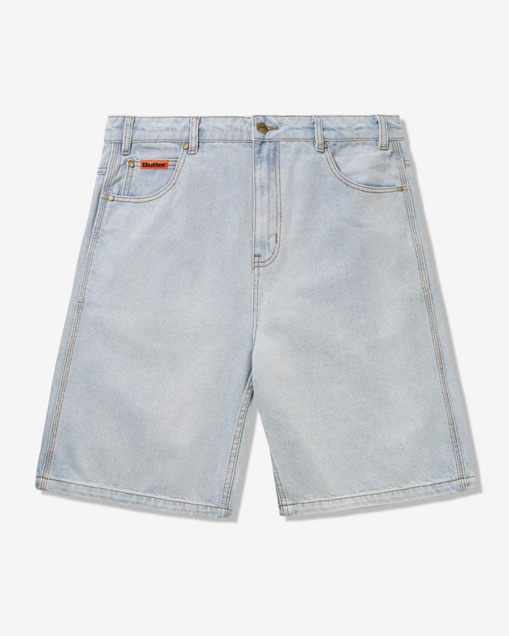 Butter Goods Baggy Denim Shorts Light Blue