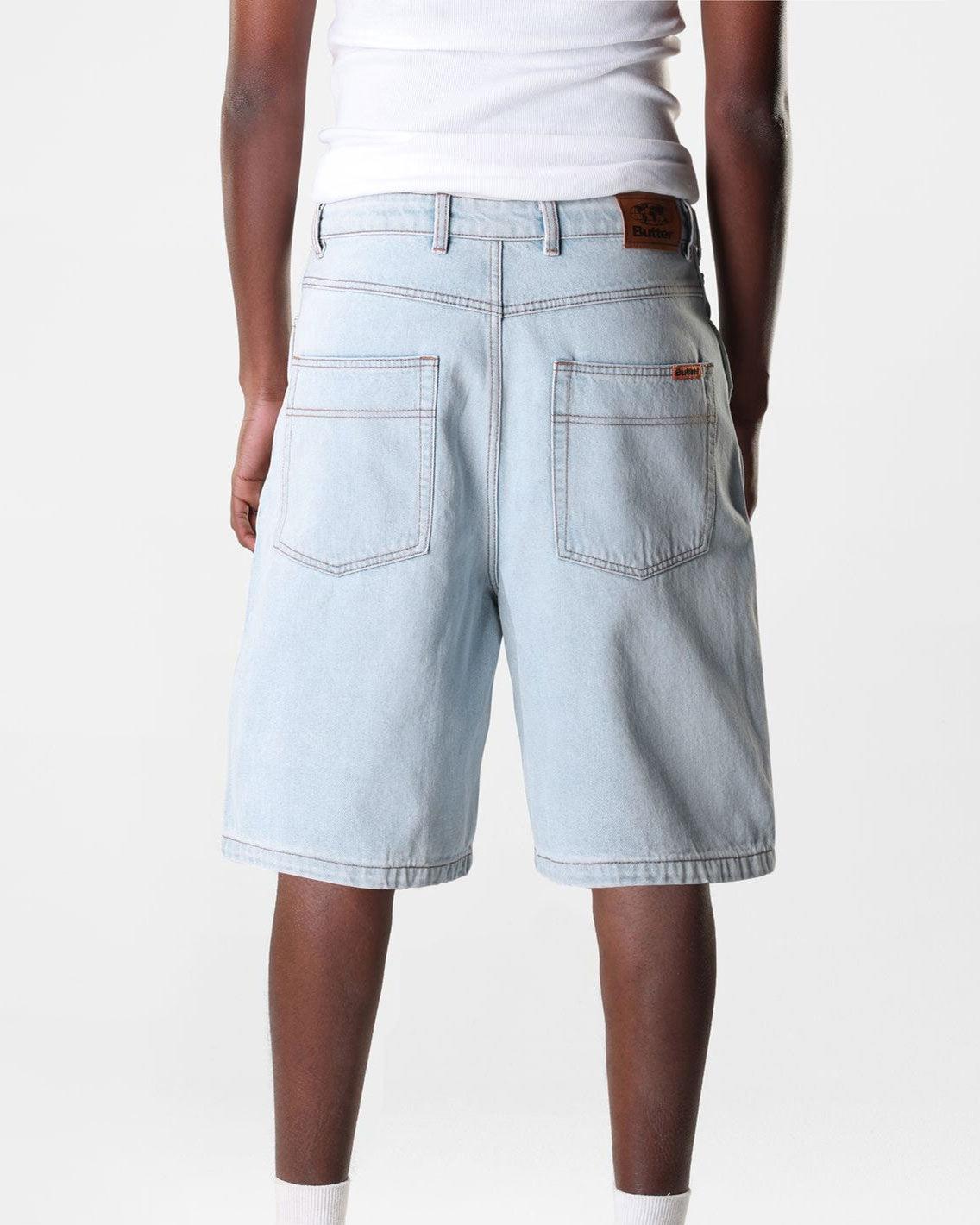 Butter Goods - Baggy Denim Shorts - Light Blue Shorts Butter Goods   