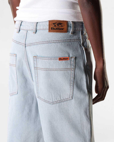 Butter Goods - Baggy Denim Shorts - Light Blue Shorts Butter Goods   