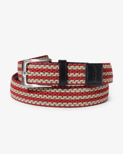 Butter Goods - Braided Belt - Red / Cream Belts Butter Goods   