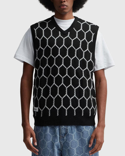 Butter Goods - Chain Link Knitted Vest - Black Crewneck Butter Goods   