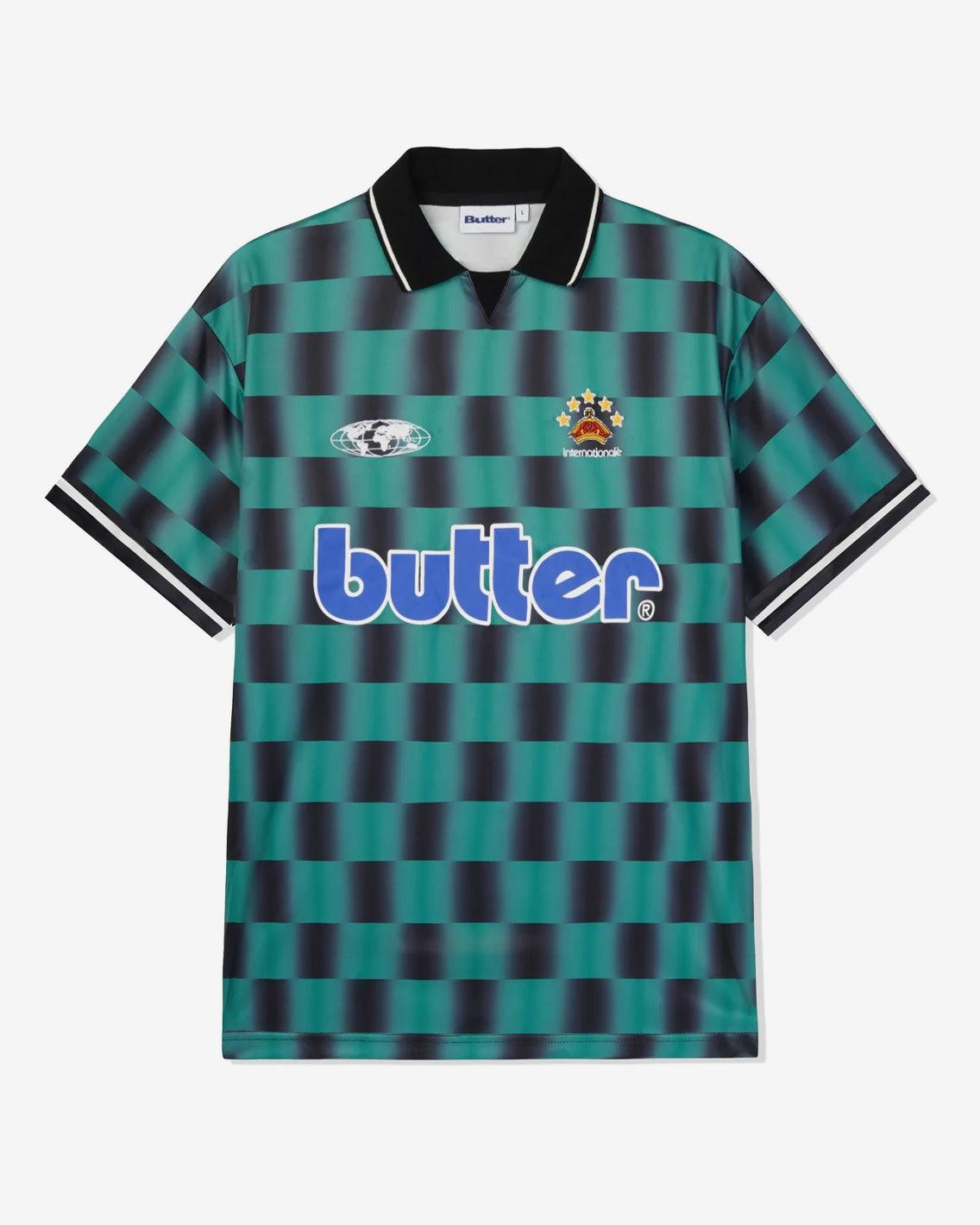 Butter Goods - Internationale Football Jersey - Forest / Black T-Shirts Butter Goods   