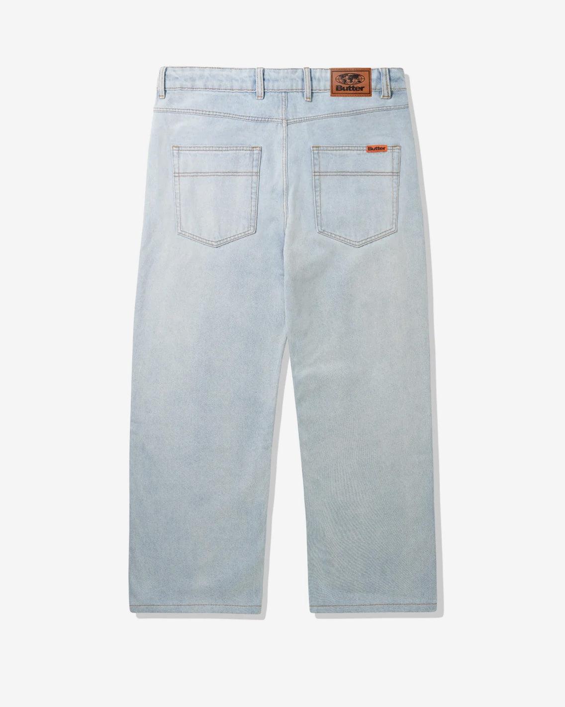 Butter Goods - Relaxed Denim Jeans - Light Blue Pants Butter Goods   