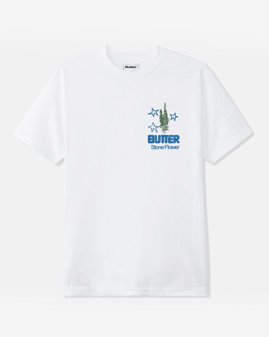 Butter Goods - Stone Flower Tee - White T-Shirts Butter Goods   