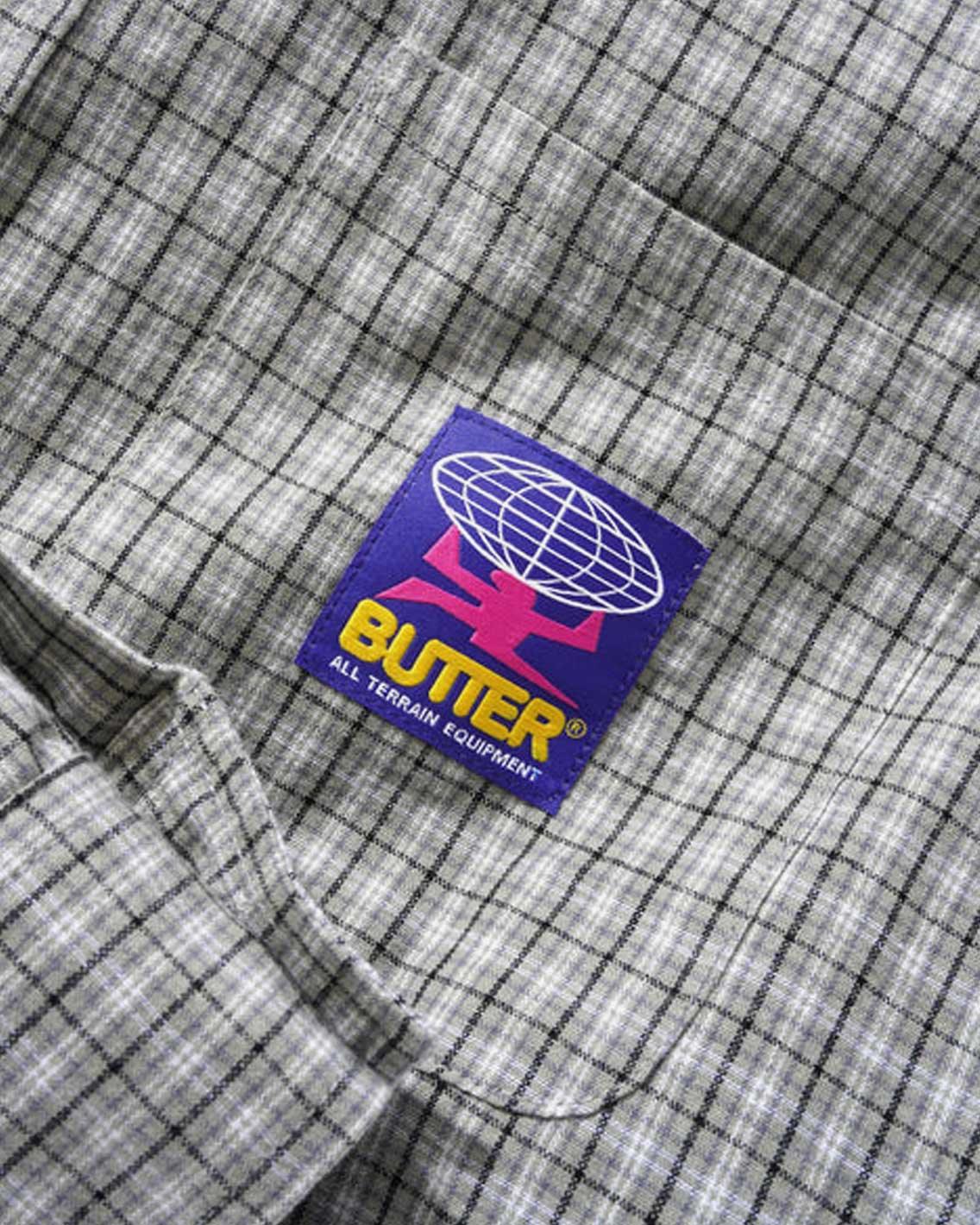 Butter Goods - Terrain L/S Shirt - Grey / Black Shirts Butter Goods   