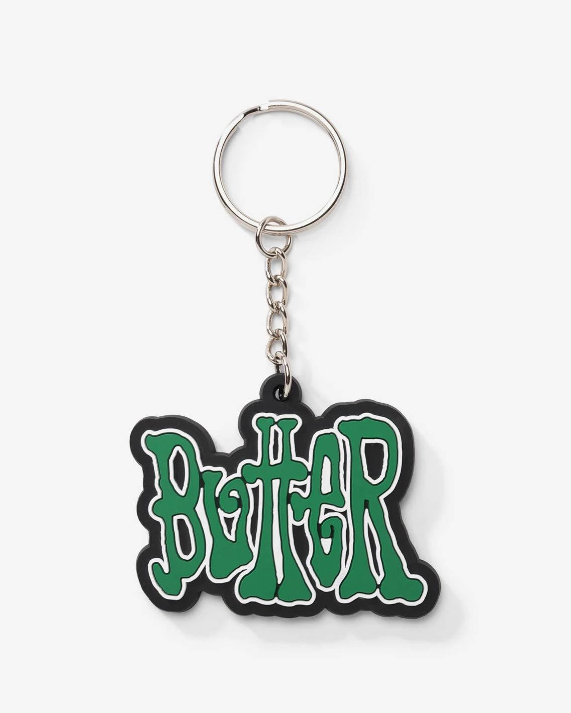 Butter Goods - Tour Rubber Keychain - Green / White Keyring Butter Goods   
