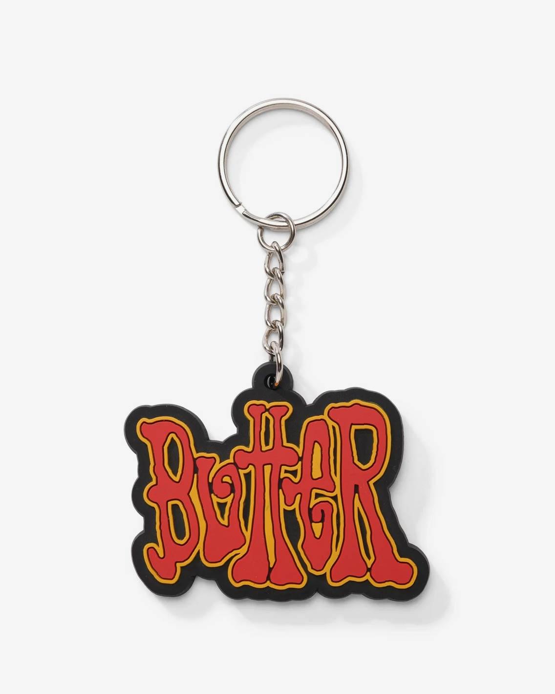 Butter Goods Tour Rubber Keychain in Red | FallenFront