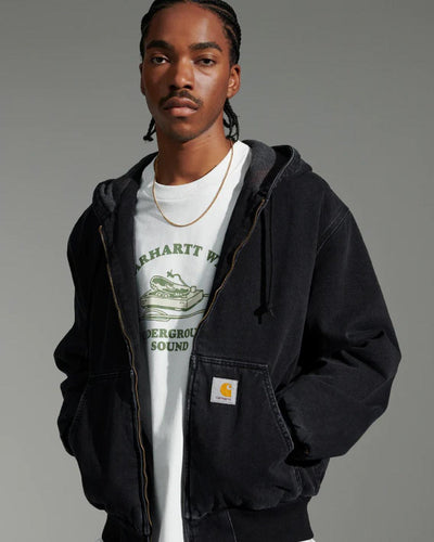 Carhartt - Active Jacket - Black Rinsed Jackets Carhartt   