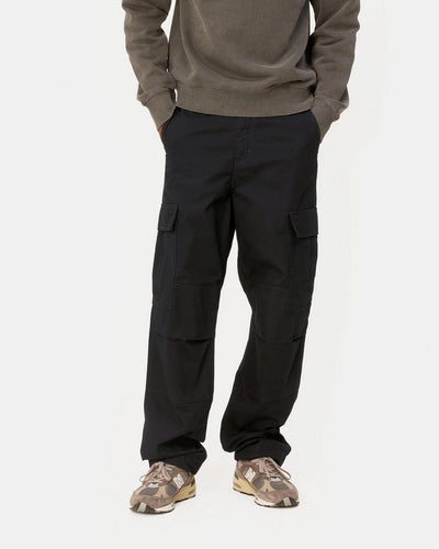 Carhartt - Regular Cargo Pant - Black Rinsed Pants Carhartt   